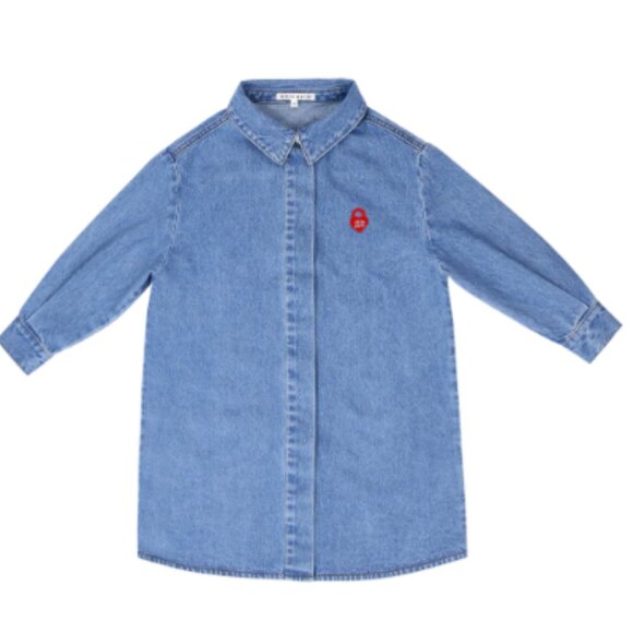 Parni Girls Long Sleeve Denim Shirtdress - Picture 3 of 9